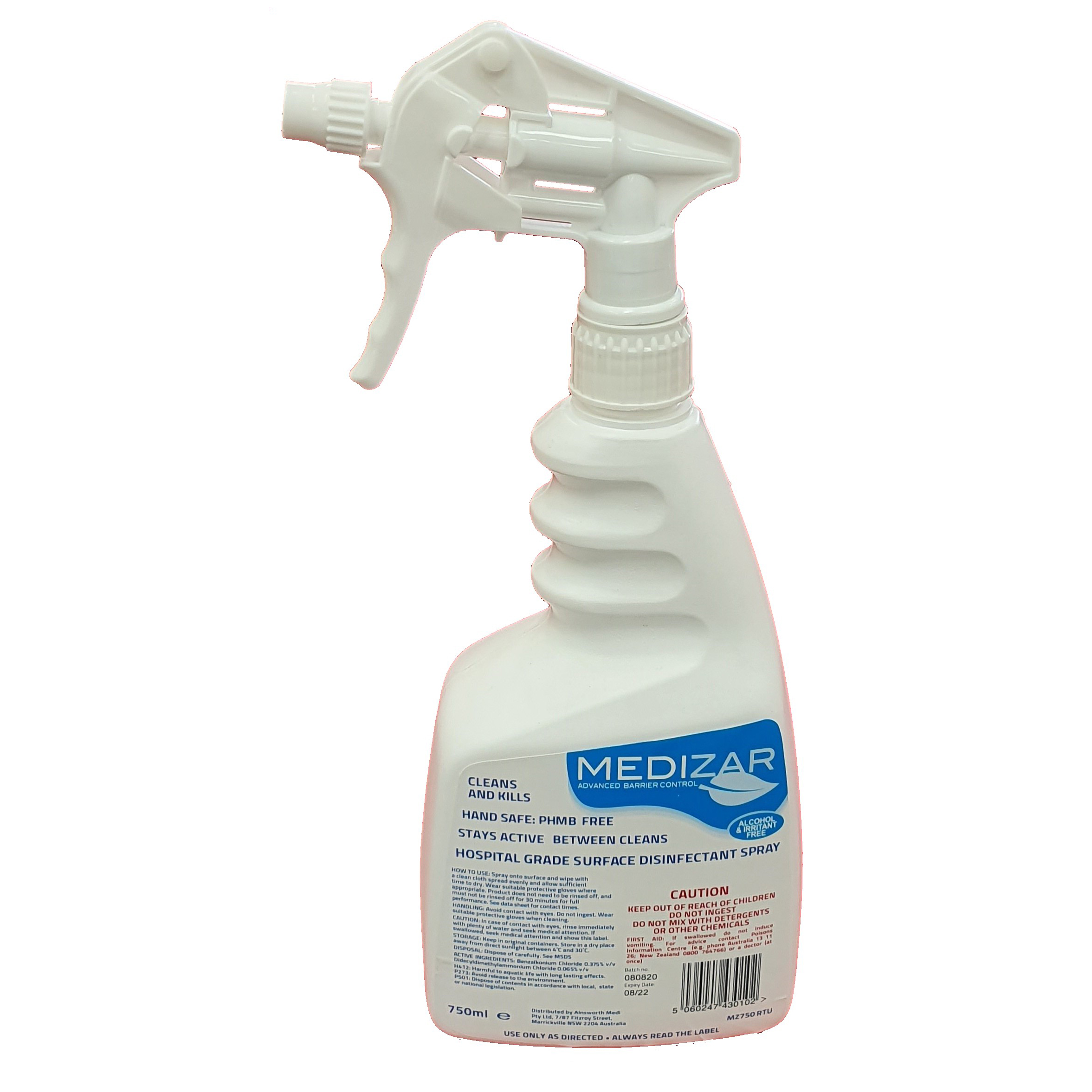 Medizar 750ml Hospital Grade Surface Disinfectant Ainsworth Medical