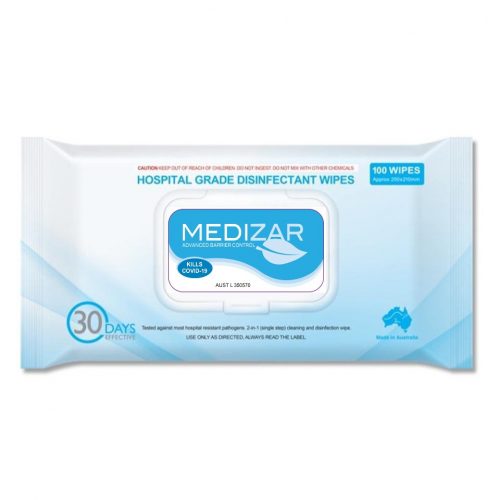 Medizar Hospital Grade Surface Disinfectant Pillow Wipes